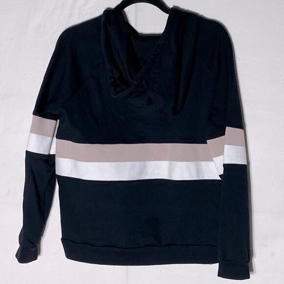 5/$25 Marc New York Performance Black Pink White Stripe 1/4 Zip Hoodie M - Picture 13 of 14
